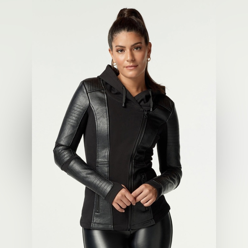 Blanc Noir Black Leather Jacket
